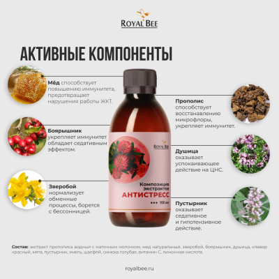 КОМПОЗИЦИЯ ЭКСТРАКТОВ "АНТИСТРЕСС", 100 мл